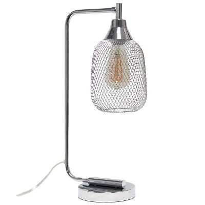 Industrial Mesh Desk Lamp Chrome - Lalia Home