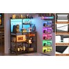 Aheaplus Kitchen Storage Shelf with Hooks, Coffee Bar Station with Power Outlets & LED Light, Bakers Rack with Pull-Out Basket - 4 of 4