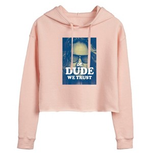 Women's - The Big Lebowski - In Dude We Trust Cropped Graphic Hoodie - 1 of 3