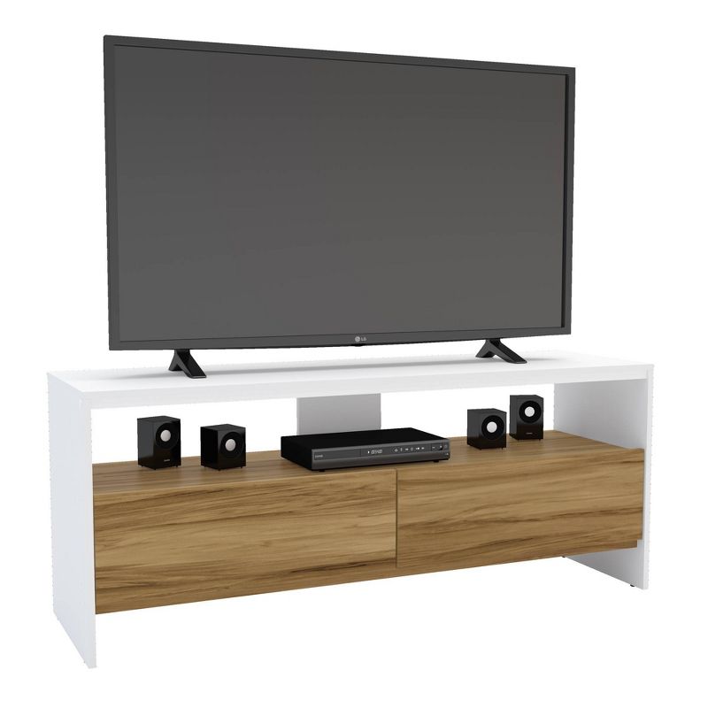 Aurora TV Stand for TVs up to 55&#34; White/Brown - Boahaus, 4 of 10