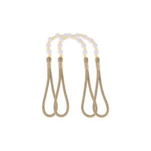 Unique Bargains Faux Pearl Curtain Ties Polyester Plastic 2 Pcs - 1 of 4