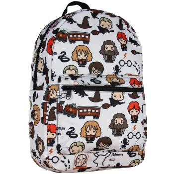 Harry Potter Laptop Backpack Chibi Characters Art Sublimated School Bag Grey