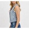 Women's Denim Button Down Vest - RISEN - 3 of 4