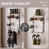 Wooden motorcycle helmet rack, wall mounted motorcycle helmet display rack, wooden motorcycle leather equipment rack - 2 of 4