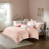 Grungis Silver Metallic Geometric Print 4-Piece Sheet Set,Machine Washable,Easy Care, Bedding Set - 2 of 4