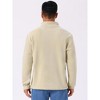 INSPIRE CHIC Men's Stand Collar Half Zip Long Sleeve Fleece Sweatshirt - 3 of 4