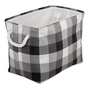 Design Imports Polyester Bin Tri Color Black Rectangle Medium 16X10X12 - 1 of 4