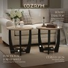 COZAYH Rustic Farmhouse Round End Table for Living Room Decor, Black, Set of 2 - 2 of 4