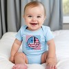 The Juniper Shop SmileyWorld Patriotic Checkered Lightning Baby Short Sleeve Bodysuit - 3 of 4