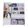 FONTOI Kids Bookshelf with Toy Storage&Drawers, Baby Toy Organizer Toddler Nursery Book Shelves, White, 11.8"*27.6"*24.4" - 4 of 4