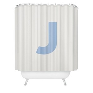 Deny Designs April Lane Art Block Monogram Shower Curtain - 1 of 3
