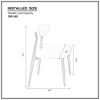 WhizMax Modern Dining Chairs Set of 2, Curved Backrest Round Upholstered and Metal Frame, Grey - 2 of 4