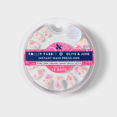 Roller Rabbit x Target - Olive & June Press-On Fake Nails - XS Round - Sea Life - 42ct