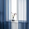 Kate Aurora Basic 2 Piece Navy Blue Lightweight Grommet Top Sheer Voile Window Curtain Panels - 84 in. Long - 3 of 4