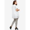 ellos Plus Size Linen-Blend Button Front Tunic - 3 of 4