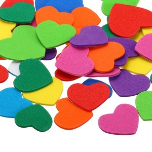 Unique Bargains Heart Style Self-Adhesive Home Decor Card DIY Foam Stickers - 1 of 4