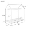 CAVINAS Twin Size Metal Montessori Bed,Modern Floor Bed Frame with House Shaped Frame,Toddler Bed for Bedroom - 3 of 4