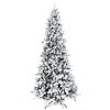 HOMCOM 9 FEET Pine Snow Flocked Artificial Christmas Tree with 616 Realistic Cedar Branches, Auto Open, Home Holiday Decoration, Green - 4 of 4