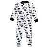 Hudson Baby Infant Boy Premium Quilted Zipper Sleep and Play, Bear Gray Black - 3 of 4