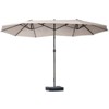 PAGED 15FT Rectangle Patio Umbrella Double Sided Outdoor Market Umbrella with Crank, Base and 12 Ribs for Garden, Poolside - 4 of 4