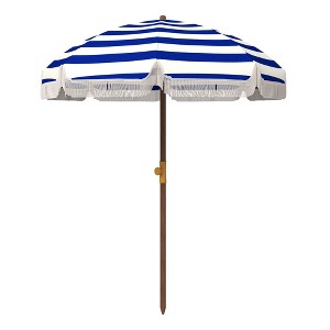 CAVINAS 6.2 FT Portable Umbrella for Travel Lightweight Travel and Pool Shade (Base Not Included), Blue - 1 of 4