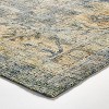 7'x10' Woven Floral Distressed Rug Blue - Threshold™ designed with Studio McGee: Indoor Low Pile Rectangle Area Rug - 3 of 4