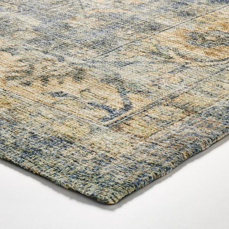 7&#39;x10&#39; Woven Floral Distressed Rug Blue - Threshold&#8482; designed with Studio McGee, 4 of 6