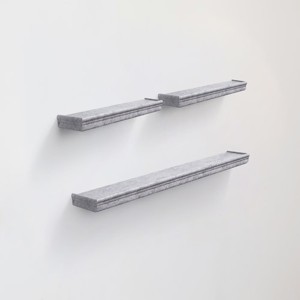 SEVOBAL Decorative Bookshelf Floating Shelves Wall Wood Decor Storage Shelves Wall Mounted Shelf Storage Hanging Shelf, Gray, 23.62"*5.91"*1.97" - 1 of 4