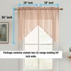 HLC.ME Sophia Floral Rod Pocket Lace Short Cafe Swags for Small Windows, Kitchens, and Basements - Set of 2 - 2 of 4