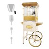 LOVSON 18oz Popcorn machine trolley, equipped with stainless steel pot, heating lamp,accessories,suitable for parties,popcorn machine,Silver Gray - 3 of 4