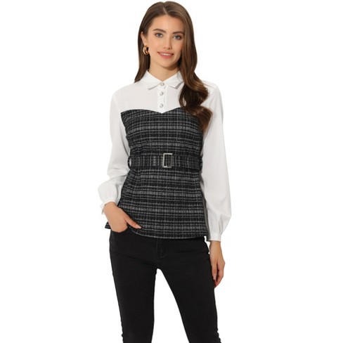 black belted blouse