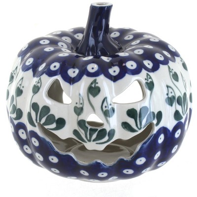 Blue Rose Polish Pottery Alyce Pumpkin Luminary