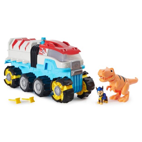 PAW Patrol Dino Rescue Dino Patroller Motorized Team Vehicle with Exclusive  Chase and T-Rex Figures