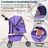 BestMassage Pet Stroller 3/4 Wheels Dog Cat Stroller Jogger Stroller with Removable Liner and Cup Holder Travel Folding Carrier - 4 of 4