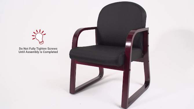 Mahogany Reception Chair - Boss Office Products, 2 of 8, play video
