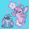 Girls Lilo & Stitch Angel Kisses and Flowers T Shirt - 2 of 3