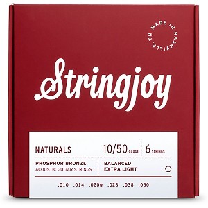 Stringjoy Naturals Phosphor Bronze Acoustic Guitar Strings 10 - 50 - 1 of 1