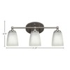Toltec Lighting Capri 3 - Light Vanity in  Brushed Nickel with 4.5" Square White Muslin Shade - 2 of 2