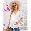 Clearlove Women's Maternity Shirts Color Block Split Hem Tunic Tops Pregnancy Clothes - 4 of 4