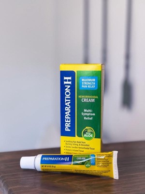  Preparation H Hemorrhoid Symptom Treatment Cream, Multi-Symptom  Pain Relief with Aloe, Tube (0.9 Ounce, 1 Tube per Box), (Pack of 3) :  Health & Household