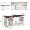 Famapy White Cat Cabinet Built-in Soft Light Strip Cat Climbing Pile Cat Bed Platform Transparent Acrylic Cabinet Door - 3 of 4