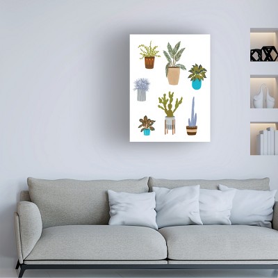 Vertical White and Multicolor Canvas Art with Wood Frame