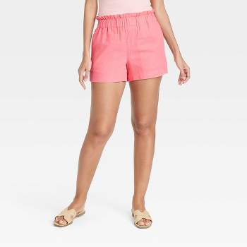 Women's High-Rise Linen Pull-On Shorts - A New Day™ 