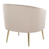 CAVINAS Velvet Accent Chair with Pleated Waves Backrest and Metal Legs,Modern Upholstered Living Room Chairs,Reading Chairs for Living Room - 4 of 4