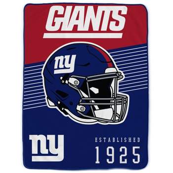 NFL New York Giants Helmet Stripes Flannel Fleece Blanket