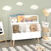ORRD Kids Bookshelf and Toy Storage Organizer, 3-Tier White Bookcase Cabinet for Children’s Room, Playroom, or Nursery - 4 of 4