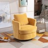 GDFStudio Roxanne Swivel Chenille Upholstered Wood and Steel Accent Chair - 3 of 4