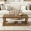 PAGED Rectangle Coffee Table with Artistic Vase Column Legs and Luxurious Pine Veneer,45.2" Center Table for Livng Room - 2 of 4
