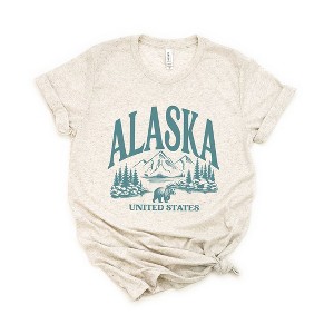 Simply Sage Market Women's Alaska Forest Scene Short Sleeve Graphic Tee - 1 of 4