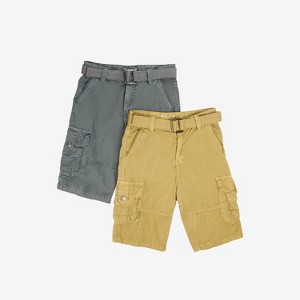 RAW X Boy's 2 pack Combo Belted Twill Cargo Shorts - 1 of 4